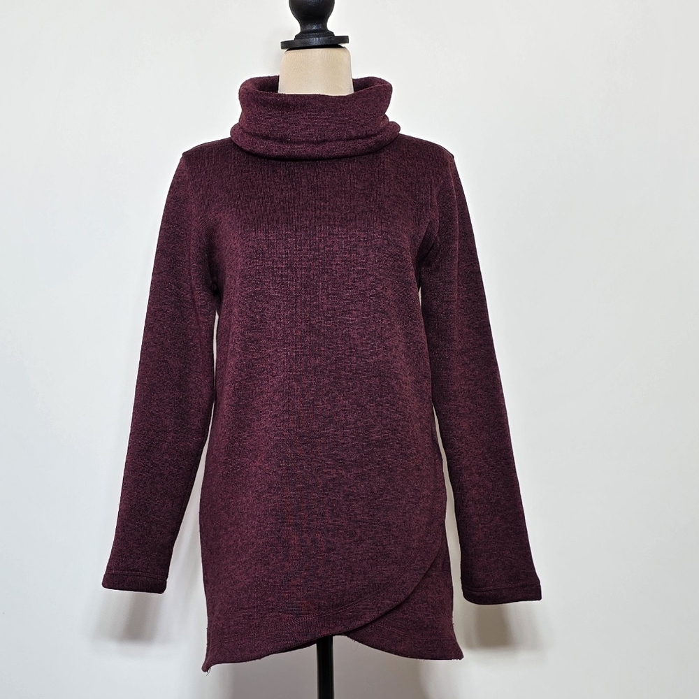 Lands' End Deep Burgundy Turtleneck Sweater